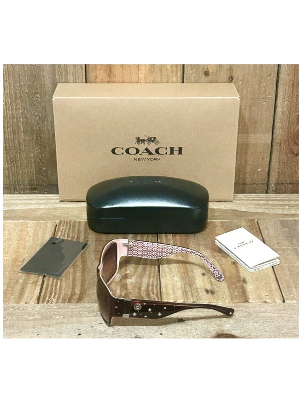 Coach Allie S460 Sunglasses with Hard Case, Cleaning Cloth & Free Gift Box. - Picture 9 of 16